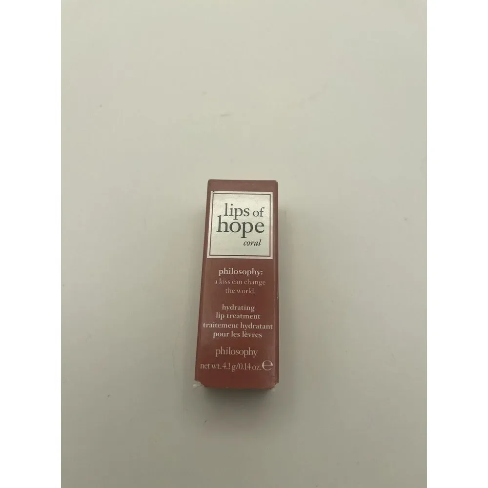 PHILOSOPHY Lips of Hope CORAL Hydrating Lip Treatment .14 oz Full Size NEW‎